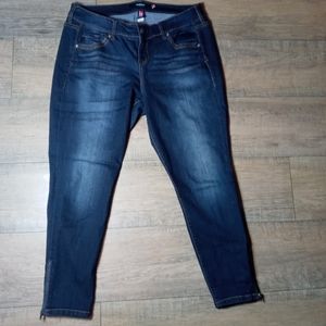 Torrid Denim Zipper Leg Rhinestone Plus Size Jeans